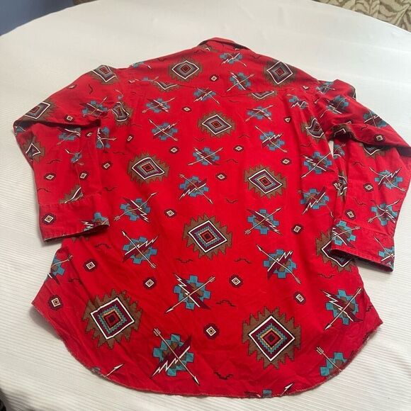 Wrangler Cowboy Cut Regular Fit X-Long Tails VTG Western Button Down Shirt 16-33 - Picture 6 of 7